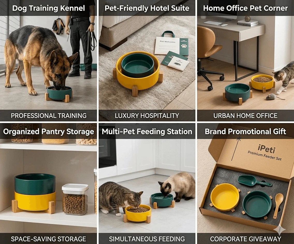 Pet Bowls With Wooden Stand Pet Bowls With Wooden Stand